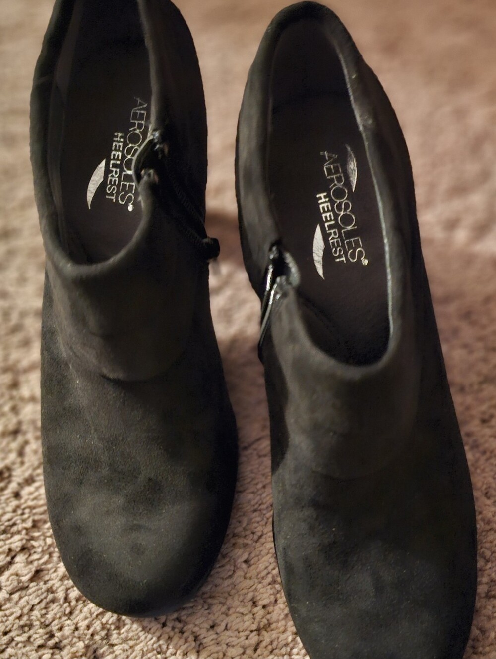 Aerosoles Black Suede Booties